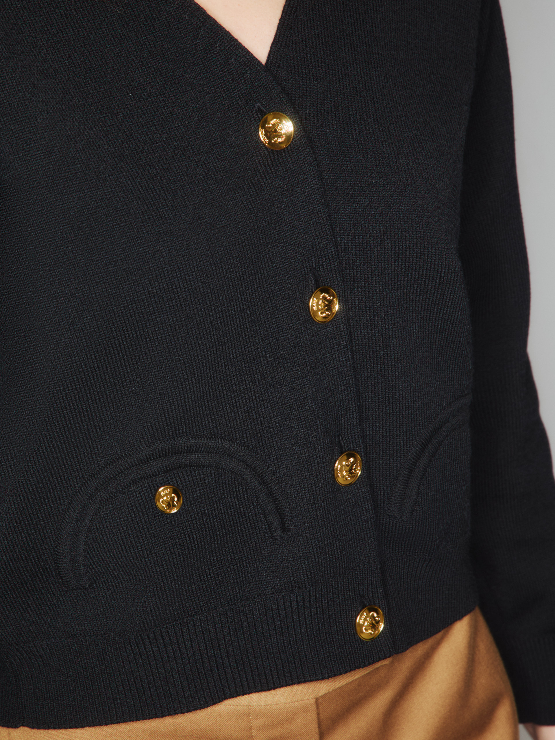 Cardigan V-neck Cardigan V-Neck Black - BLAZÉ Milano